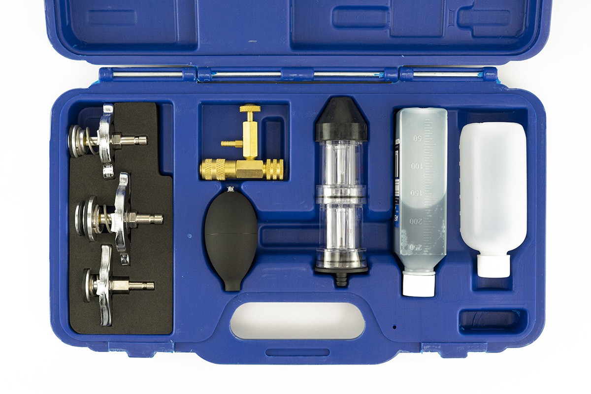 Anglies dioksido nutekėjimo testeris varkliams CO2 testeris +3 adapteriai įrankių nuoma