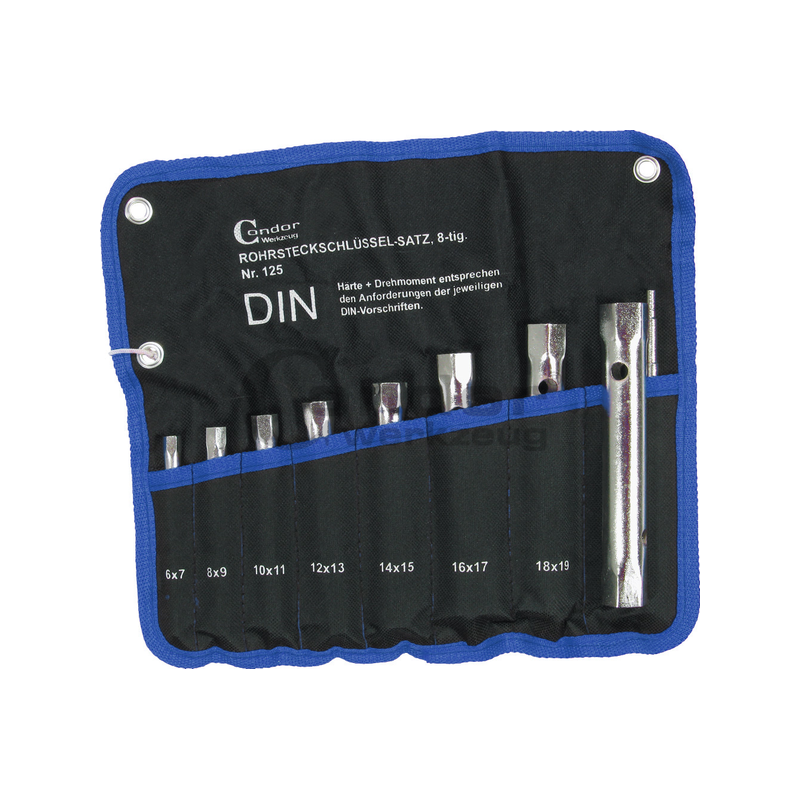 Naudotų Vamzdinių raktų komplektas (6-22 mm) paklodėje