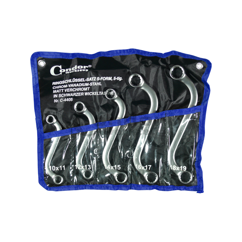 Naudotų Lenktų S-tipo raktų komplektas (10-19 mm)