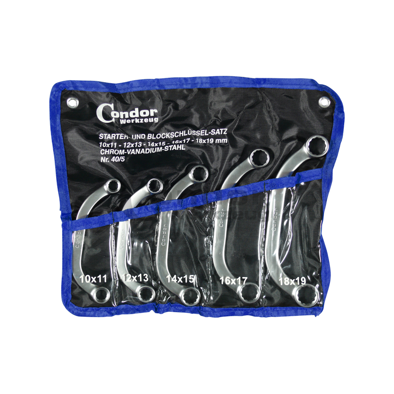 Naudotų Lenktų C-tipo raktų komplektas (10-19 mm)